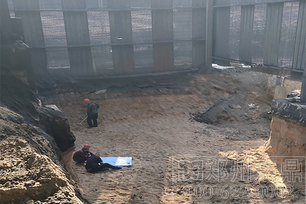 內(nèi)蒙古煤泥烘干機(jī)基礎(chǔ)建設(shè)施工現(xiàn)場