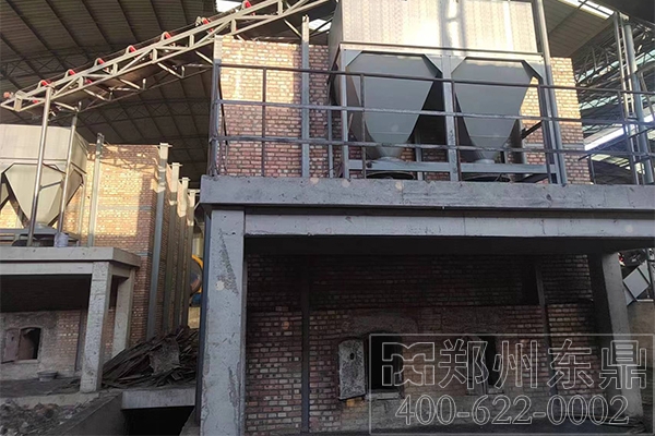 寧夏煤泥烘干機項目爐子砌筑施工現場
