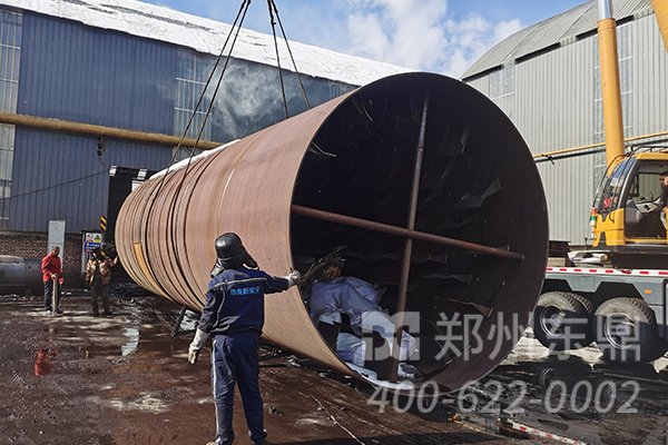 山西呂梁煤泥烘干機項目安裝現場實拍